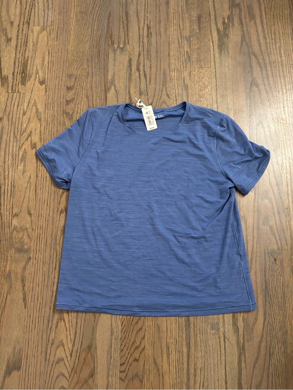 NWT Aerie Women’s Smootheez Athletic Heathered Blue Short-Sleeve Shirt Top